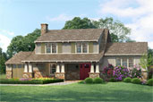 Photoshop remodel of a colonial to a Bungalow design