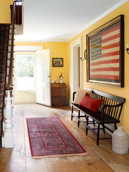 entry hallway from before civil war in whole house remodel farmhouse addition