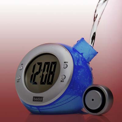 water-powered clock