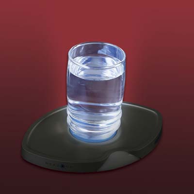 coaster with an LED light built in