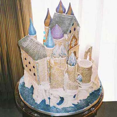 ice castle using power tools to add detail