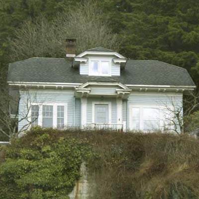 an old hillside house in Ketchikan, Alaska 