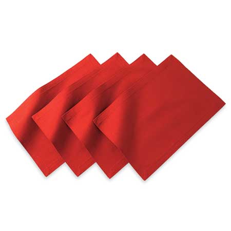 red linen napkins