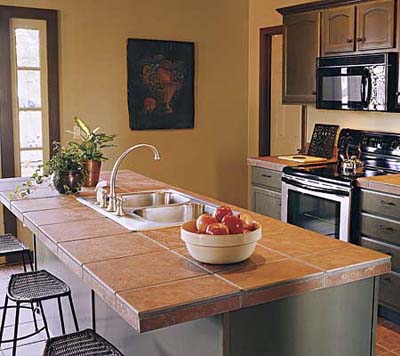 kitchen tile countertop