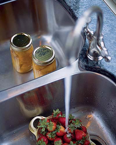 Franke extra-deep double-bowl stainless-steel sink