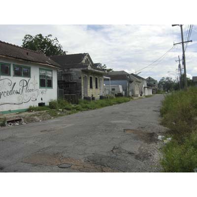 ghost town in Holy Cross Neighborhood, Lower 9th Ward, New Orleans