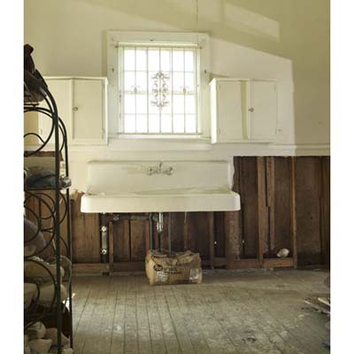 large 1920s kitchen sink  