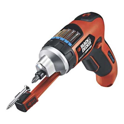 Black and Deckers new lithium-ion smartdriver with exclusive magnetic screw-holder