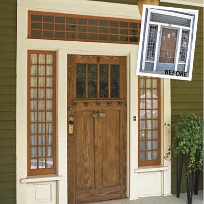 front door before and after