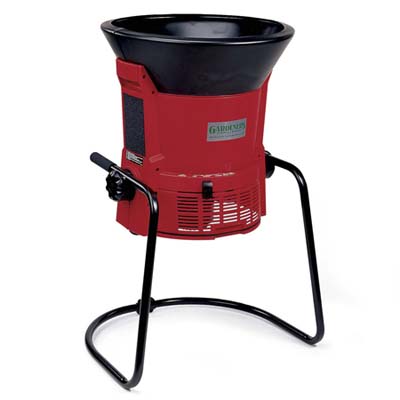 an electric leaf shredder by gardener's supply company