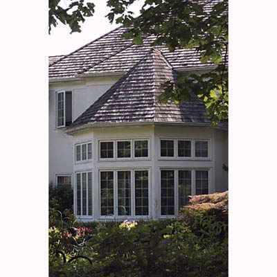 one window in each wall in octagon turret