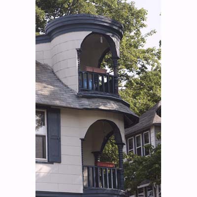 turret with closed-in balustrade