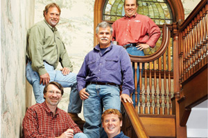 guys on stairs