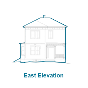 East Elevation of the Arlington Italianate TOH TV House Project