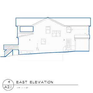 barrington beach house east elevation