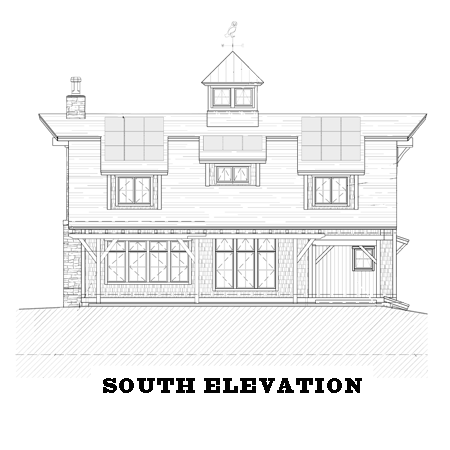 south elevation of the weston house project
