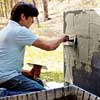 trowel on a scratch coat