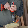 drilling screw holes in the blocking.