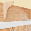 mounting the shelf brackets on the mudroom bench