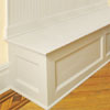 painting the mudroom bench