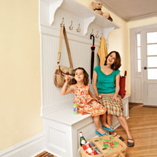 built in mudroom bench plans