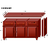 a finished sideboard or credenza