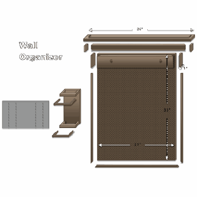 illustration of wall organizer installation
