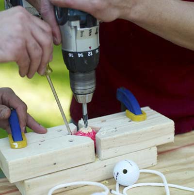 how to build wood ladder golf