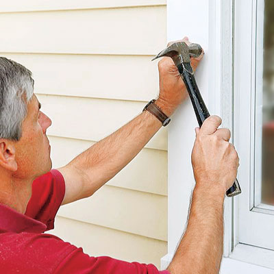 man side casings on new windowsill