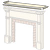 attaching the shelf to build a wood surround fireplace shelf mantel