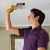clean the ceiling with an abrasive sponge