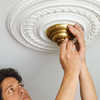test the ceiling medallion assembly before painting