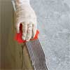 cut in the edge for faux wood grain painting