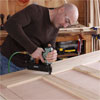 secure the stiles and rails on the front wall when building a bar