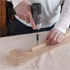attaching cleats to the base of the storage chest