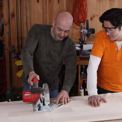 Cut the frame and shelves to build a wine hutch