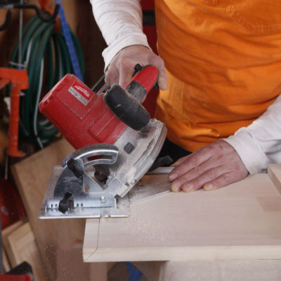 Bevel the parts for the wine rack to make a wine hutch