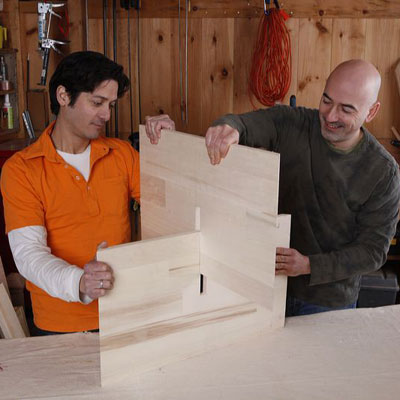 assembling the wine rack