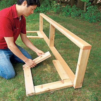 Lay Out the Planter Bases to make a planter bench