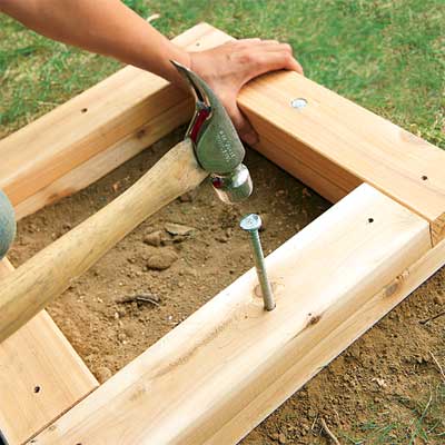Drive the Spike to make a planter bench