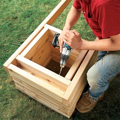Assemble the Inner Frame to make a planter bench