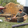 digging a hole for a dry well