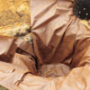 the dry well hole lined with landscape fabric