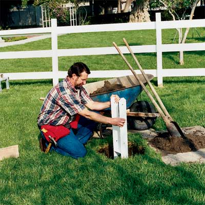 dig a foundation for the anchor to install an in-ground flagpole