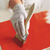 Apply base coat to furniture with paint brush