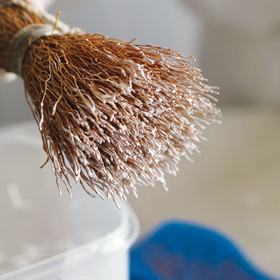Dip the brush in paint