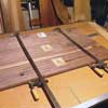 clamp the boards together to Build a Hairpin-Leg Coffee Table