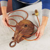 fishing an electrical cord through an old barn pulley