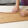 marking the curves for the armrests of a Westport chair
