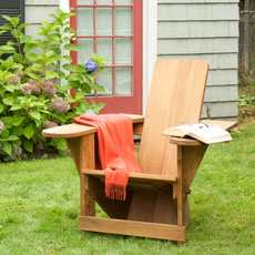a finished Westport chair in the backyard lawn